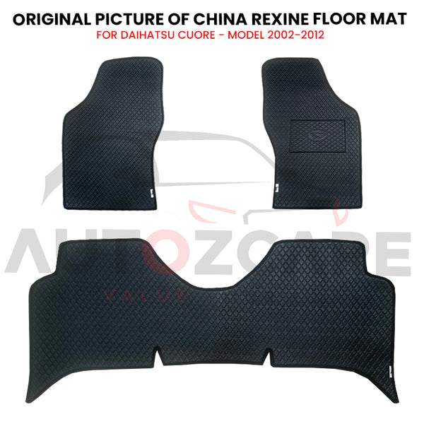 Daihatsu Cuore China Rexine Floor Mat 3PCS - Model 2000-2012