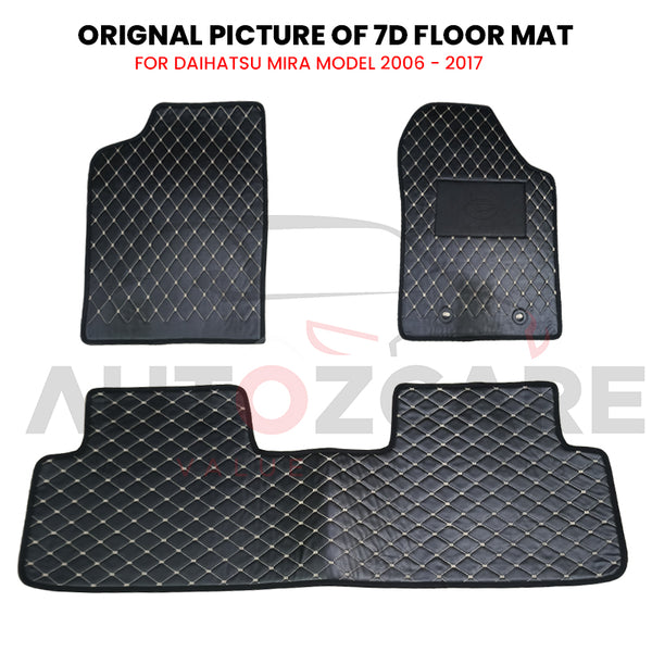 Daihatsu Mira 7D Floor Mat ( Flat Style ) - Model 2006-2017