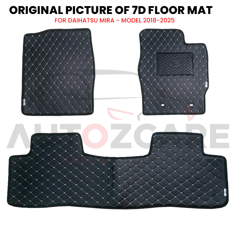 Daihatsu Mira 7D Floor Mat ( Flat Style ) - Model 2018-2025