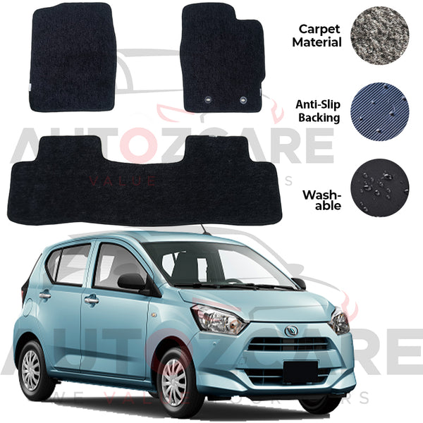 Daihatsu Mira Genuine Fitting Carpet Floor Mat 3PCS - Model 2018-2025