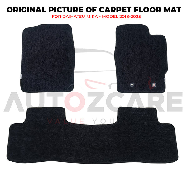 Daihatsu Mira Genuine Fitting Carpet Floor Mat 3PCS - Model 2018-2025