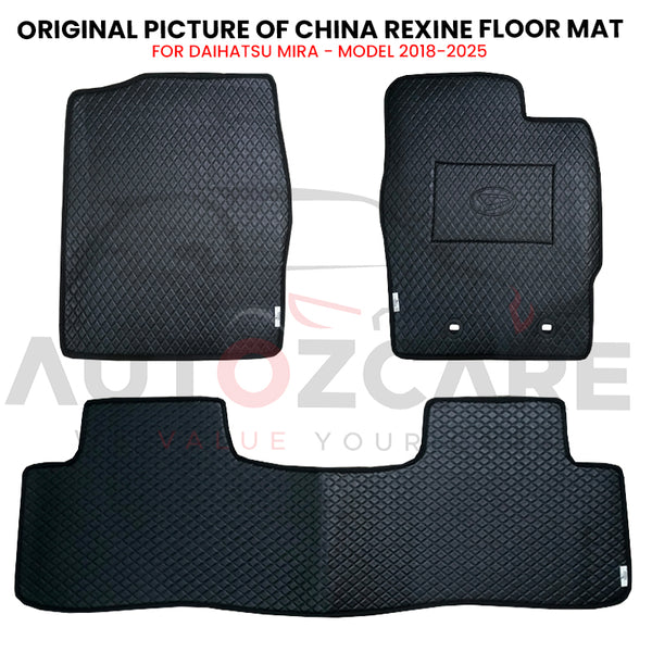 Daihatsu Mira China Rexine Floor Mat 3PCS - Model 2018-2025