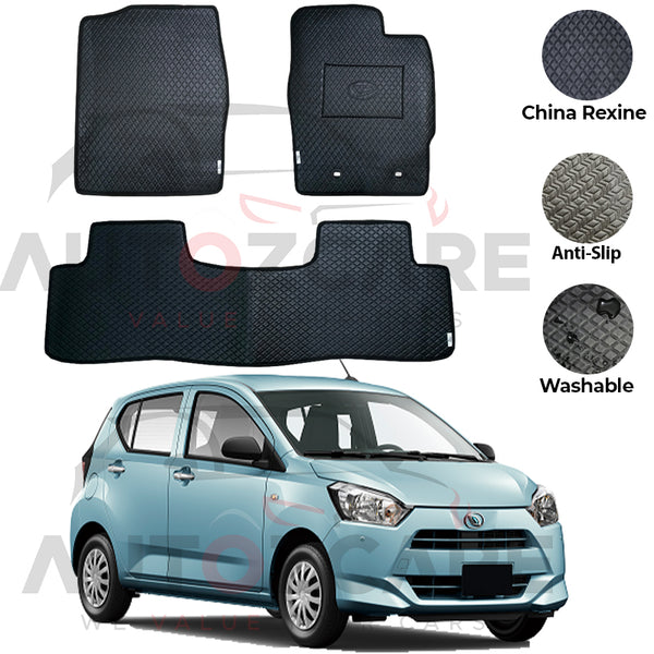 Daihatsu Mira China Rexine Floor Mat 3PCS - Model 2018-2025