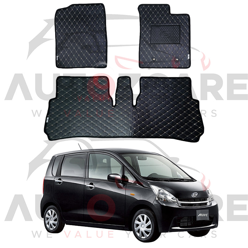 Daihatsu Move 7D Floor Mat (Flat Style) 3PCS - Model 2011-2014