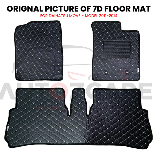 Daihatsu Move 7D Floor Mat ( Flat Style ) - Model 2011- 2014