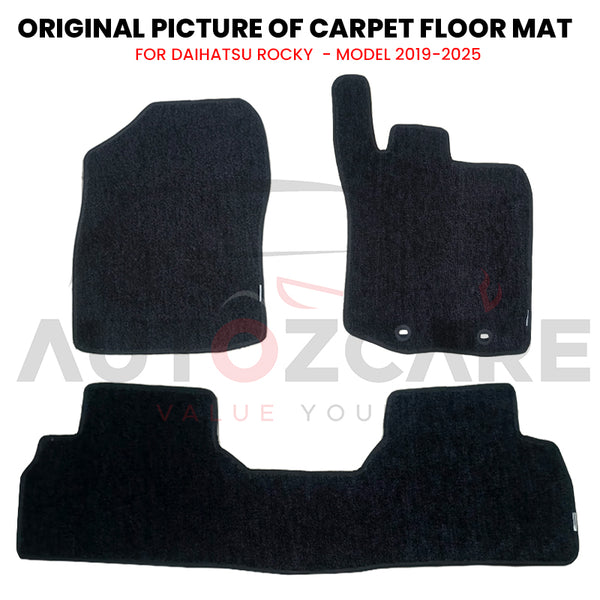 Daihatsu Rocky Genuine Fitting Carpet Floor Mat 3PCS - Model 2019-2025
