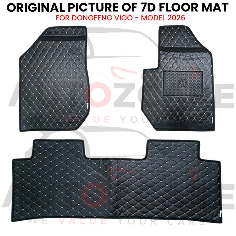 Dongfeng Vigo 7D Floor Mat (Flat Style) 3PCS - Model 2026