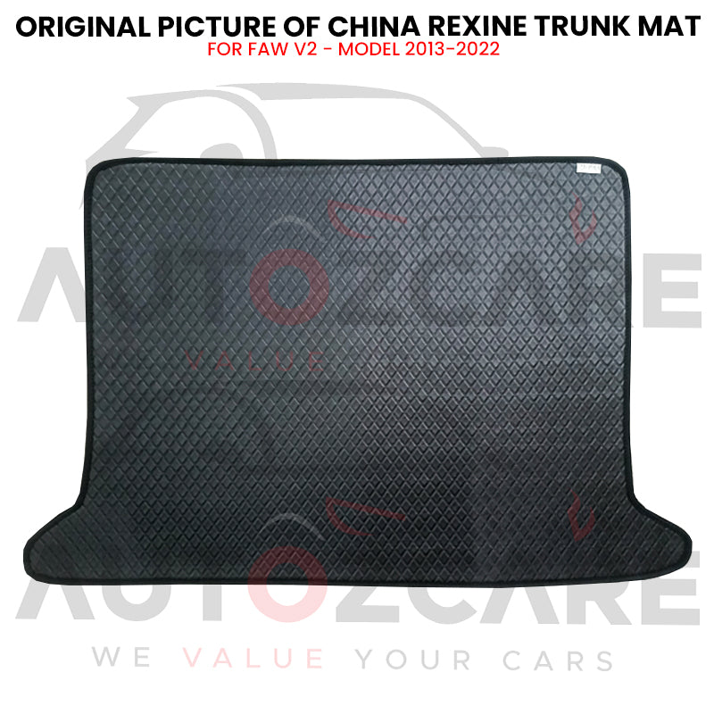FAW V2 China Rexine Custom-Size Trunk Mat - Model 2013-2022