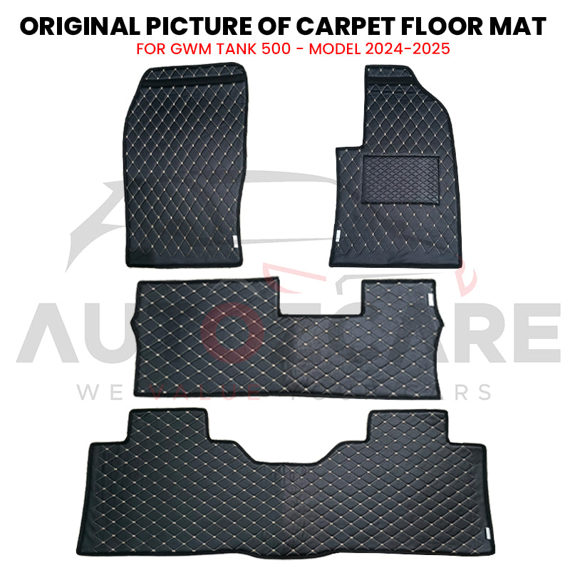GWM Tank 500 7D Floor Mat ( Flat Style ) 4PCS - Model 2024-2025