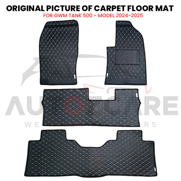 GWM Tank 500 7D Floor Mat ( Flat Style ) 4PCS - Model 2024-2025