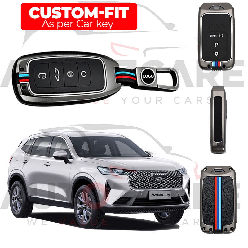 Haval H6 Metal Remote Key Cover with Keychain - Model 2021-2025