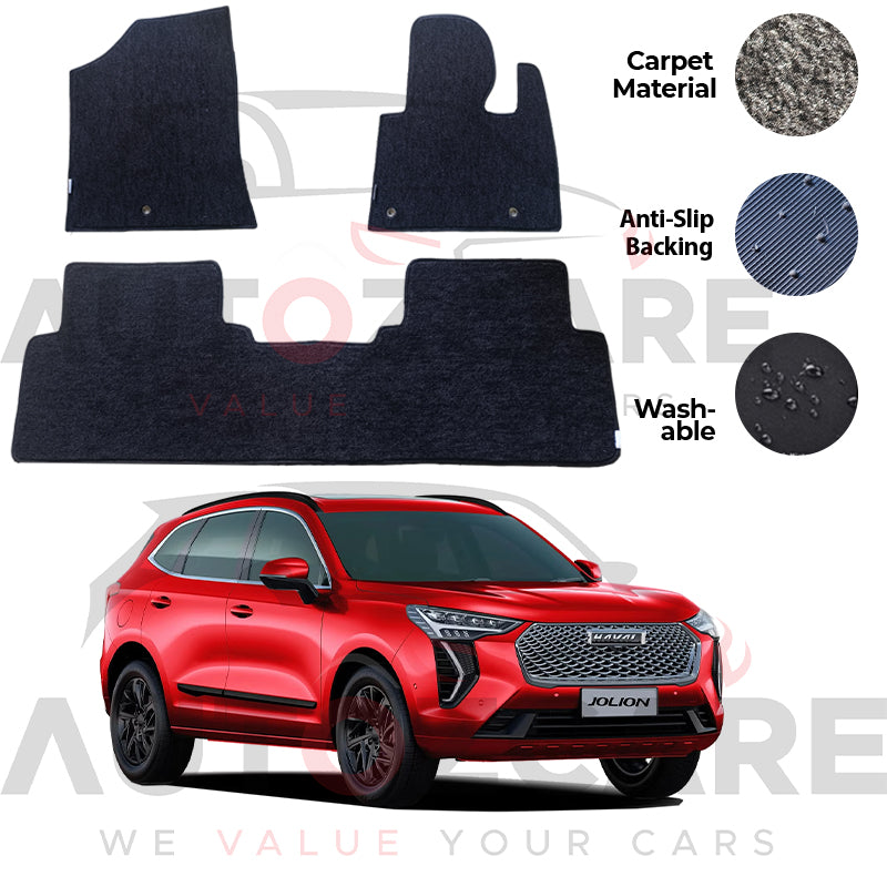 Haval Jolion Fitting Carpet Floor Mat 3PCS - Model 2021-2025