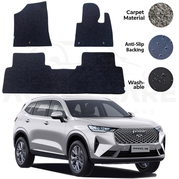 Haval H6 Fitting Carpet Floor Mat 3PCS - Model 2021-2025 – AutozCare ...