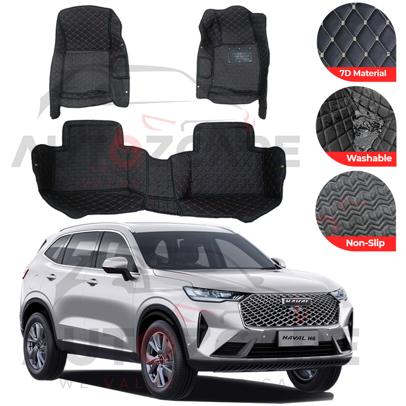 Haval H6 7D Floor Mat (Tray Style) 3PCS - Model 2021-2025