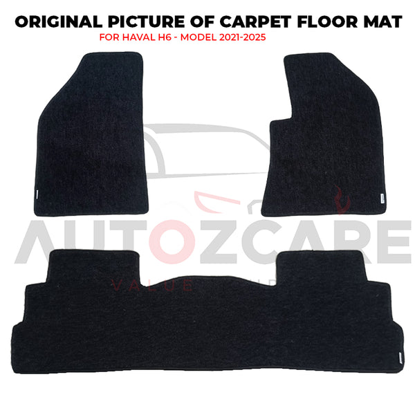Haval H6 Fitting Carpet Floor Mat 3PCS - Model 2021-2025