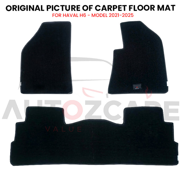 Haval H6 Fitting Carpet Floor Mat 3PCS - Model 2021-2025