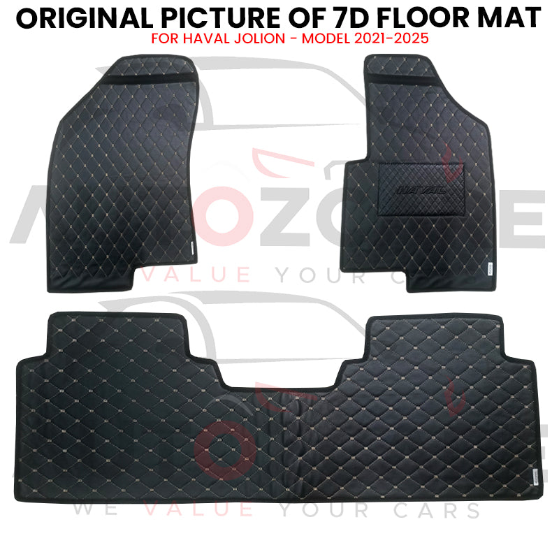 Haval Jolion 7D Floor Mat (Flat Style) 3PCS - Model 2021-2025