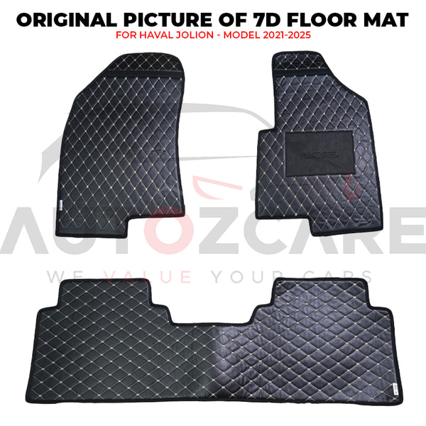 Haval Jolion 7D Floor Mat ( Flat Style ) - Model 2021-2025