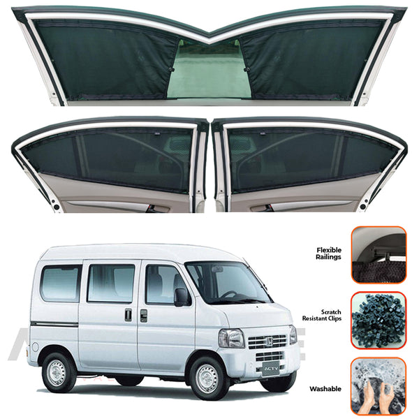 Honda Acty Custom Car Sliding Curtains - Model 1999-2009