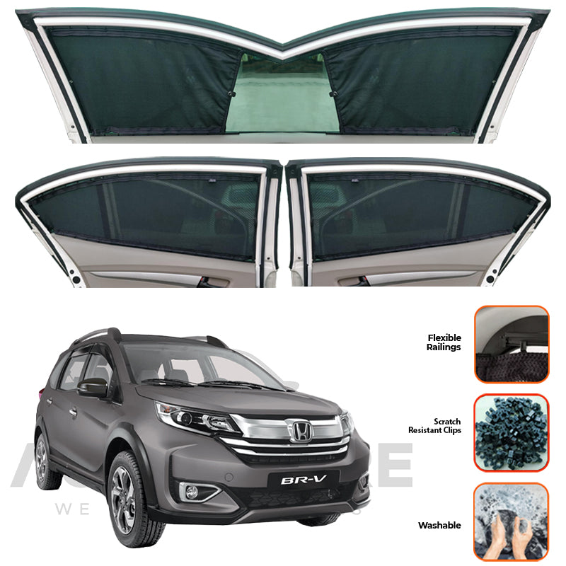 Honda BR-V Custom Car Sliding Curtains - Model 2017-2019