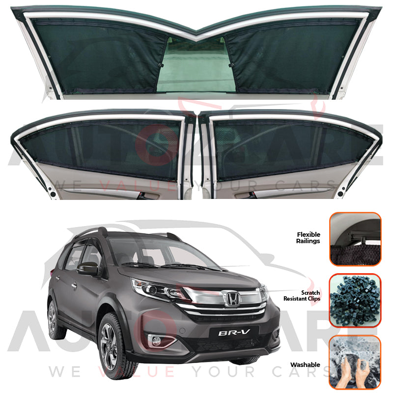 Honda BR-V Custom Car Sliding Curtains - Model 2017-2019