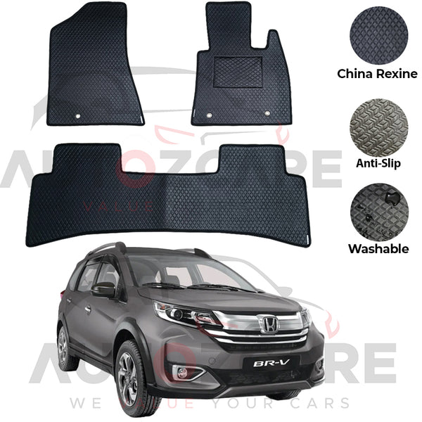 Honda BR-V China Rexine Floor Mat 4PCS - Model 2017-2019