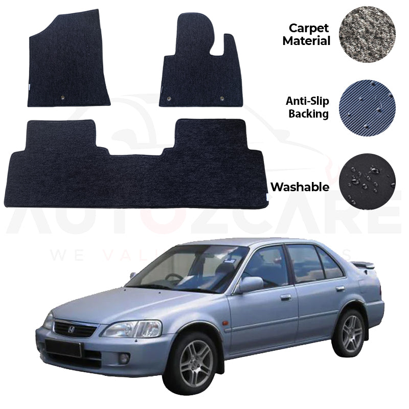 Honda City Genuine Fitting Carpet Floor Mat 3PCS - Model 2000-2003