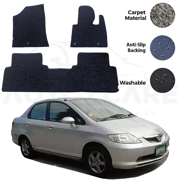 Honda City Fitting Carpet Floor Mat 3PCS - Model 2003-2006