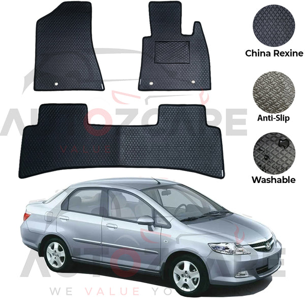 Honda City China Rexine Floor Mat 3PCS - Model 2003-2008