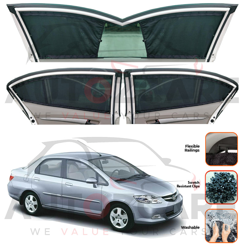 Honda City Custom Car Sliding Curtains - Model 2003-2008