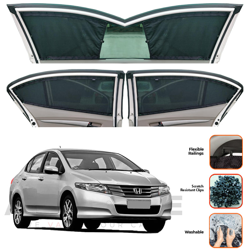 Honda City Custom Car Sliding Curtains - Model 2009-2021