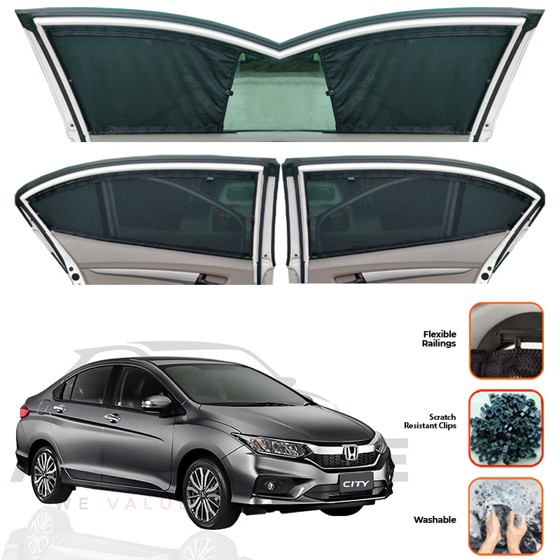 Honda City Custom Car Sliding Curtains - Model 2021-2024