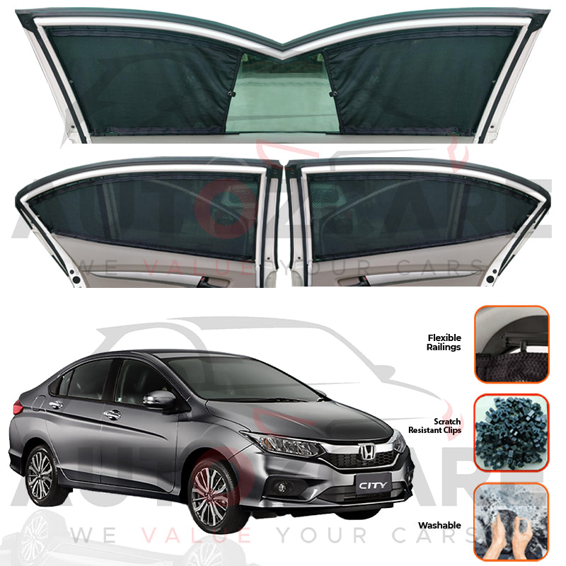 Honda City Custom Car Sliding Curtains - Model 2021-2024