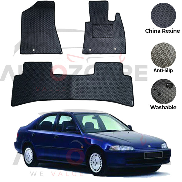 Honda Civic China Rexine Floor Mat 3PCS - Model 1992-1995