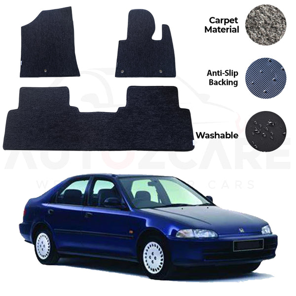 Honda Civic Genuine Fitting Carpet Floor Mat 3PCS - Model 1992-1995