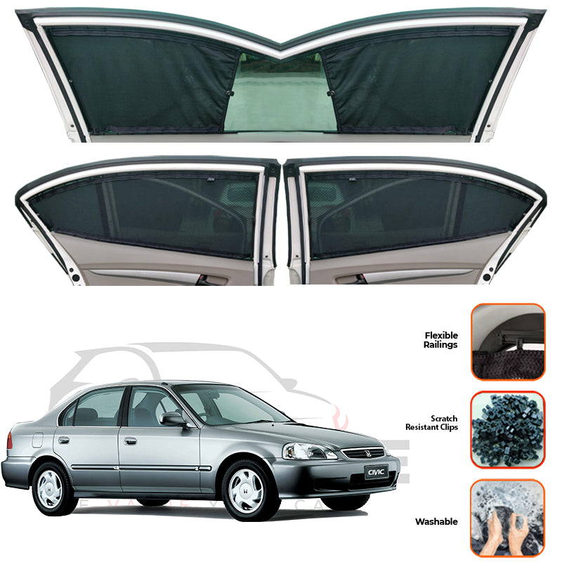 Honda Civic Custom Car Sliding Curtains - Model 1996-2002