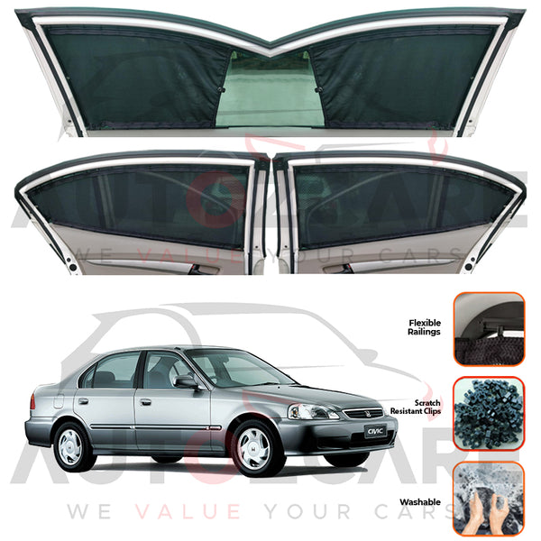 Honda Civic Custom Car Sliding Curtains - Model 1996-2002