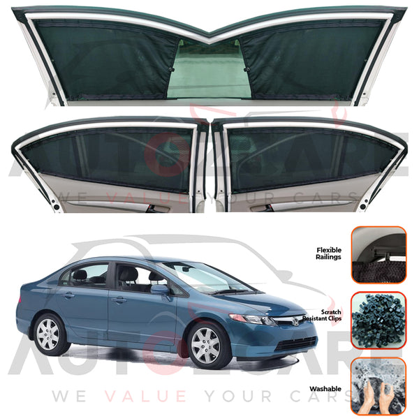 Honda Civic  Custom Car Sliding Curtains - Model 2002-2005