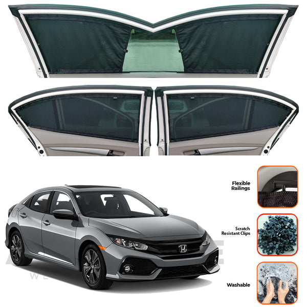 Honda Civic Custom Car Sliding Curtains - Model 2017-2021