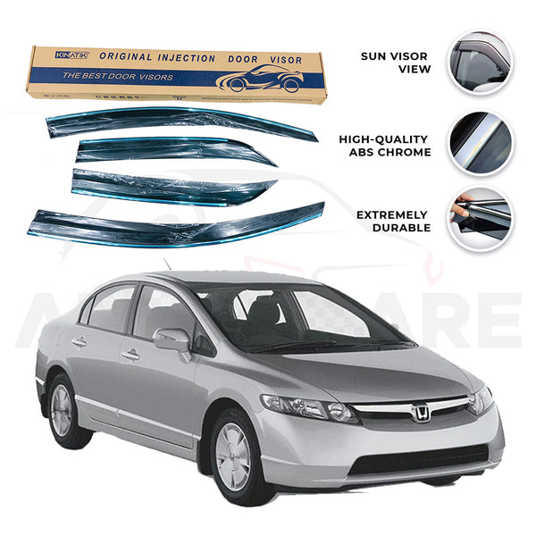 Honda Civic Hybrid Air press sun visor with chrome model 2001-2005 - AutozCare Pakistan