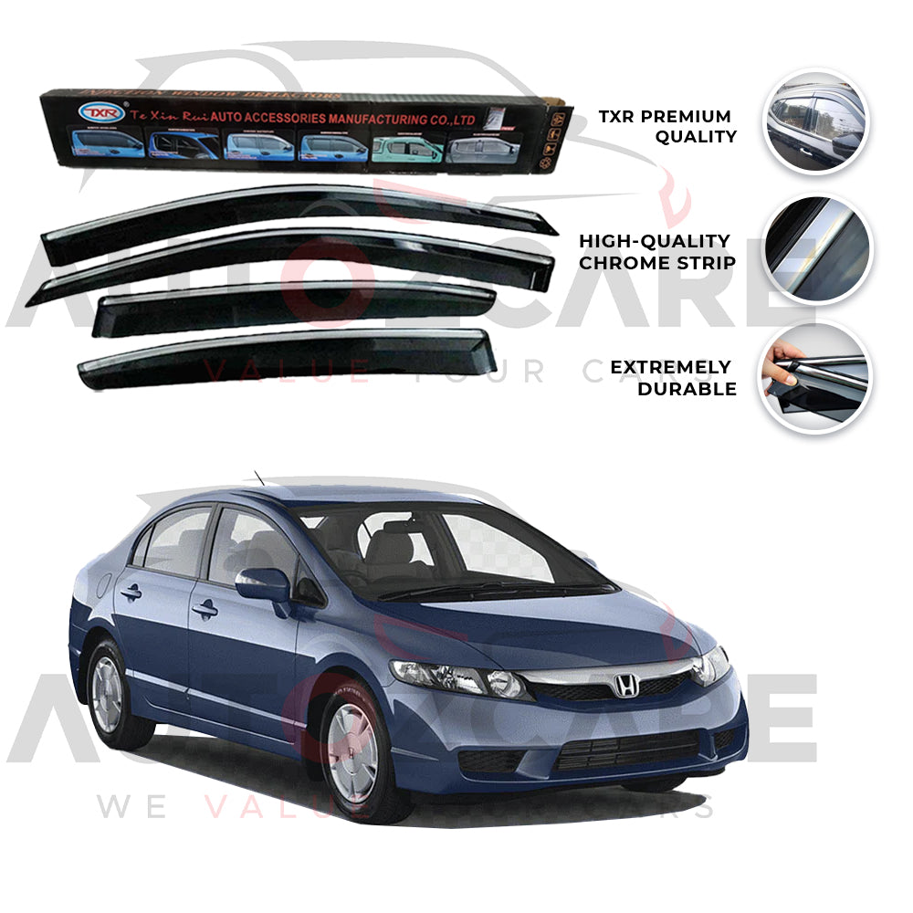 Honda Civic Hybrid TXR Air press sun visor with chrome model 2005-2010