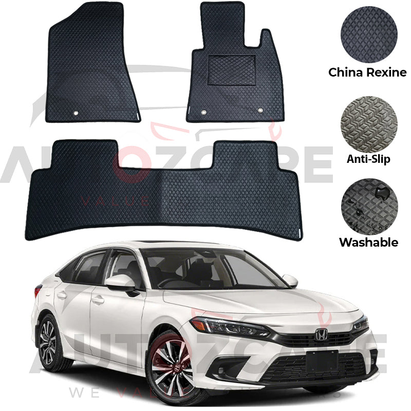 Honda Civic RS China Rexine Floor Mat 3PC 2022-2025