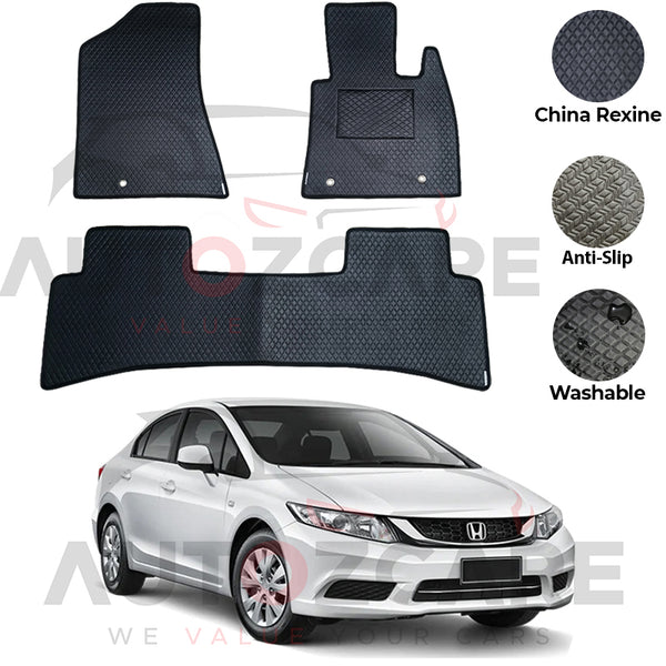 Honda Civic Rebirth China Rexine Floor Mat 3PCS - Model 2013-2016