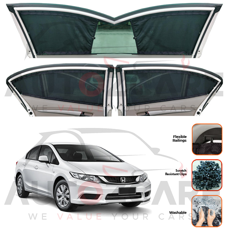 Honda Civic Rebirth Custom Car Sliding Curtains - Model 2013-2016