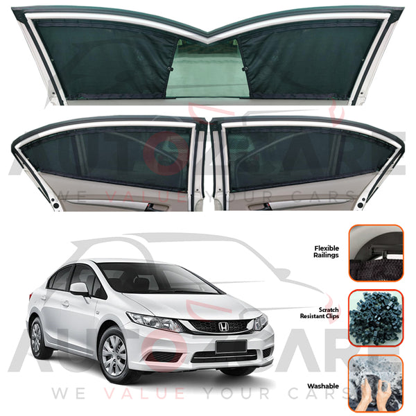 Honda Civic Rebirth Custom Car Sliding Curtains - Model 2013-2016