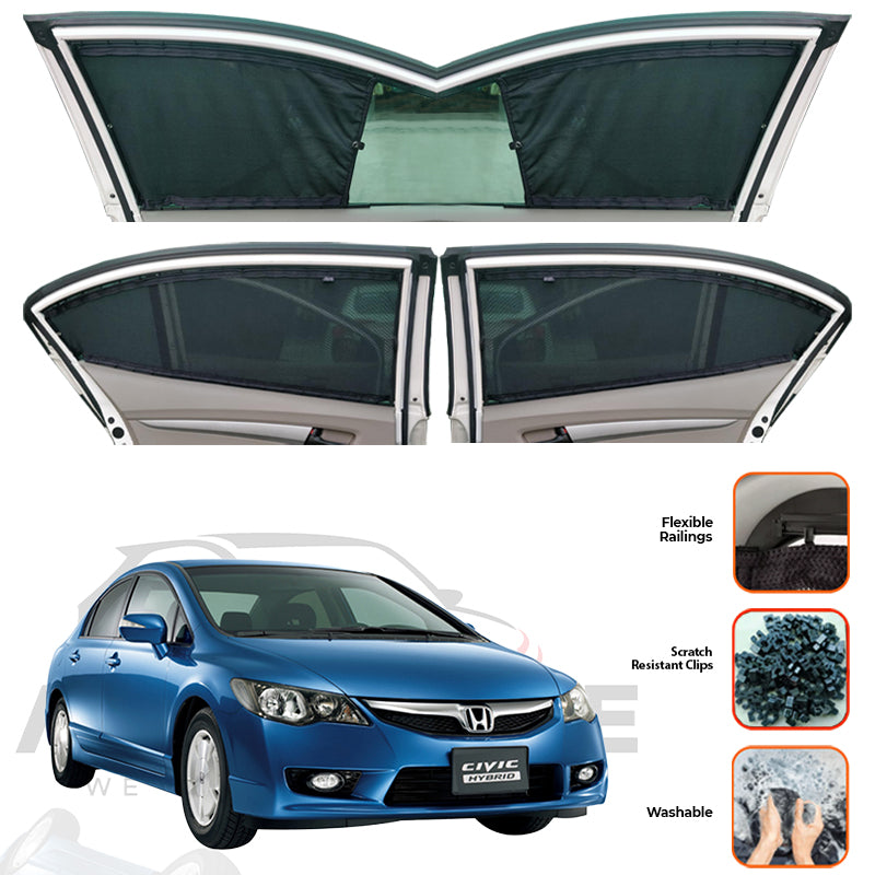 Honda Civic Reborn  Custom Car Sliding Curtains - Model 2006-2012