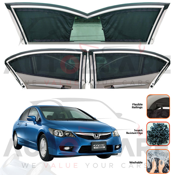 Honda Civic Reborn  Custom Car Sliding Curtains - Model 2006-2012