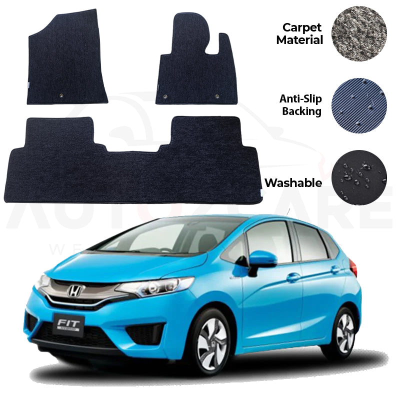 Honda Fit Fitting Carpet Floor Mat 3PCS - Model 2013-2018