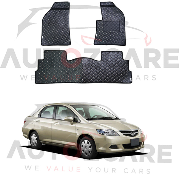 Honda Fit Aria 7D Floor Mat (Flat Style) 3PCS - Model 2002-2008