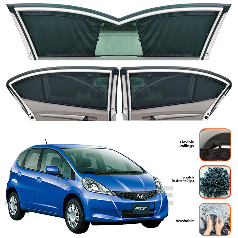 Honda Fit Custom Car Sliding Curtains - Model 2007-2015